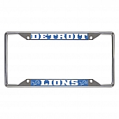 Fan Mat License Plate Frame - NFL Detroit Lions Logo Metal - 15197