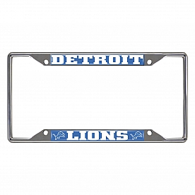 Fan Mat License Plate Frame - NFL Detroit Lions Logo Metal - 15197