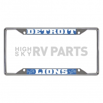 Fan Mat License Plate Frame - NFL Detroit Lions Logo Metal - 15197
