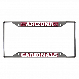 Fan Mat License Plate Frame - NFL Arizona Cardinals Logo Metal - 15525