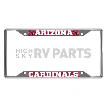 Fan Mat License Plate Frame - NFL Arizona Cardinals Logo Metal - 15525