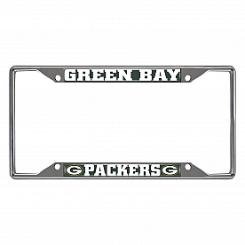 Fan Mat License Plate Frame - NFL Green Bay Packers Logo Metal - 15532