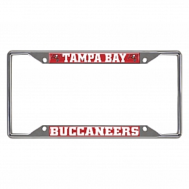 Fan Mat License Plate Frame - NFL Tampa Bay Buccaneers Logo Metal - 15534