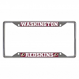 Fan Mat License Plate Frame - NFL Washington Redskins Logo Metal - 15617