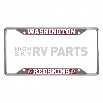 Fan Mat License Plate Frame - NFL Washington Redskins Logo Metal - 15617