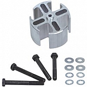 Flex-A-Lite Cooling Fan Spacer 2 Inch Milled Silver Aluminum - 14538
