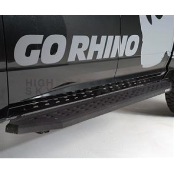 Go Rhino Running Board Black Steel Stationary - 69404887T