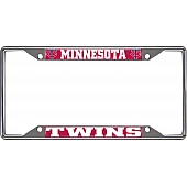 Fan Mat License Plate Frame - MLB Minnesota Twins Logo Metal - 26641