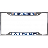 Fan Mat License Plate Frame - MLB New York Mets Logo Metal - 26648