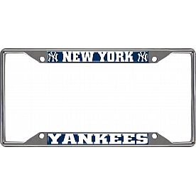 Fan Mat License Plate Frame - MLB New York Yankees Logo Metal - 26658