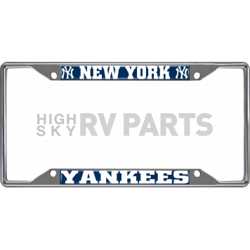 Fan Mat License Plate Frame - MLB New York Yankees Logo Metal - 26658
