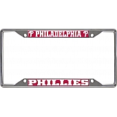 Fan Mat License Plate Frame - MLB Philadelphia Phillies Logo Metal - 26675