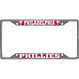 Fan Mat License Plate Frame - MLB Philadelphia Phillies Logo Metal - 26675