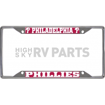 Fan Mat License Plate Frame - MLB Philadelphia Phillies Logo Metal - 26675