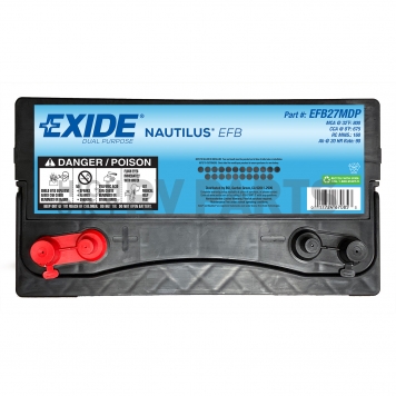 Exide Technologies Battery Marine/ RV - EFB27MDP-1