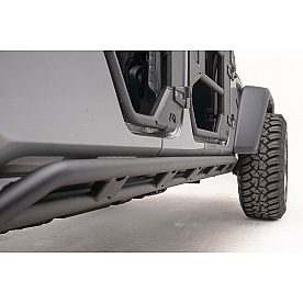 Fab Fours Rocker Panel Guard - Black Oval Tube Powder Coated - JT20-G1850-1