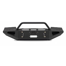 Fab Fours Bumper Red Steel 1-Piece Design Steel Black - GM11-RS2862-1