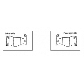 Go Rhino Bull Bar Mounting Kit Black Mild Steel - 55735