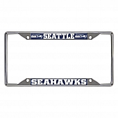 Fan Mat License Plate Frame - NFL Seattle Seahawks Logo Metal - 17213