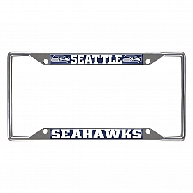 Fan Mat License Plate Frame - NFL Seattle Seahawks Logo Metal - 17213