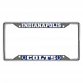 Fan Mat License Plate Frame - NFL Indianapolis Colts Logo Metal - 17214