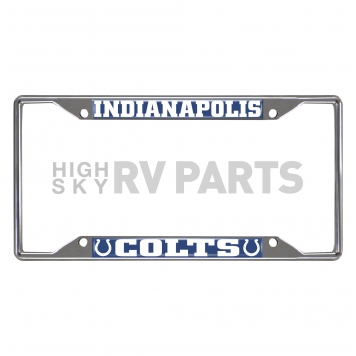 Fan Mat License Plate Frame - NFL Indianapolis Colts Logo Metal - 17214