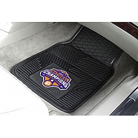 Fan Mat Floor Mat - Universal Black Vinyl Set of 2 - 19600