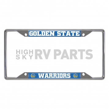Fan Mat License Plate Frame - NBA Golden State Warriors Logo Metal - 20409