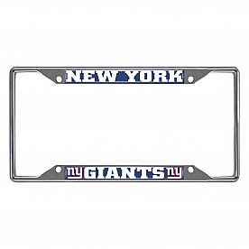 Fan Mat License Plate Frame - NFL New York Giants Logo Metal - 21384