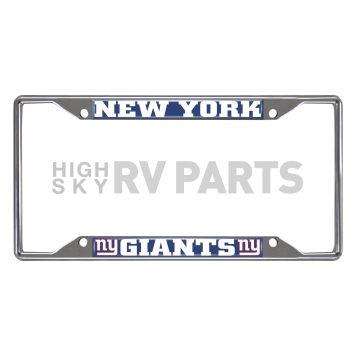 Fan Mat License Plate Frame - NFL New York Giants Logo Metal - 21384