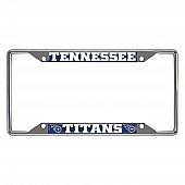 Fan Mat License Plate Frame - NFL Tennessee Titans Logo Metal - 21391
