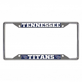 Fan Mat License Plate Frame - NFL Tennessee Titans Logo Metal - 21391