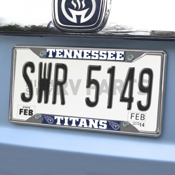 Fan Mat License Plate Frame - NFL Tennessee Titans Logo Metal - 21391-1