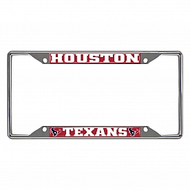 Fan Mat License Plate Frame - NFL Houston Texans Logo Metal - 21531
