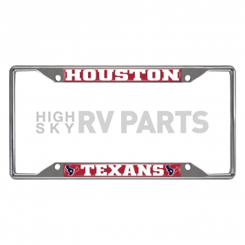 Fan Mat License Plate Frame - NFL Houston Texans Logo Metal - 21531