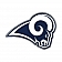 Fan Mat Emblem - NFL Los Angeles Rams Metal - 22575
