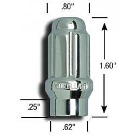 Gorilla Wheel Installation Kit 5 Lug Kit 12x1.25 Chrome Plated - 21123ET