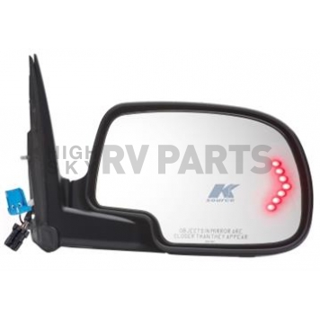 K-Source Exterior Mirror Electric OEM Black Single - 62133G