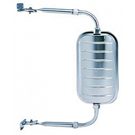 K-Source Exterior Mirror Manual Rectangular Silver Single - H3541