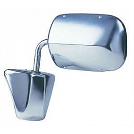 K-Source Exterior Mirror Manual OEM Silver Single - H3621GM