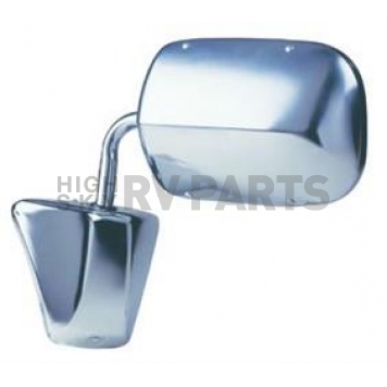 K-Source Exterior Mirror Manual OEM Silver Single - H3621GM