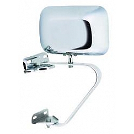 K-Source Exterior Mirror Manual Rectangular Silver Single - H3721