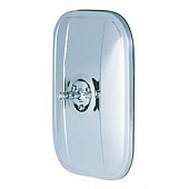 K-Source Exterior Mirror Manual Rectangular Silver Single - RH057