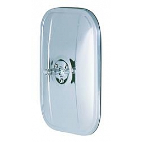 K-Source Exterior Mirror Manual Rectangular Silver Single - RH057