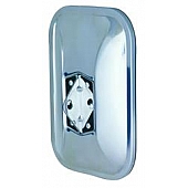K-Source Exterior Mirror Manual Rectangular Silver Single - RH075