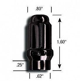 Gorilla Wheel Installation Kit 5 Lug Kit 12x1.5 Black Chrome - 21133ETBC