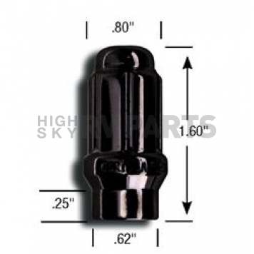 Gorilla Wheel Installation Kit 5 Lug Kit 12x1.5 Black Chrome - 21133ETBC