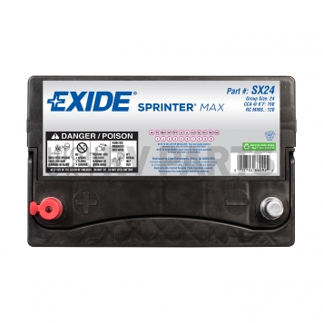 Exide Technologies Car Battery Sprinter Series 24 Group - SX24-1