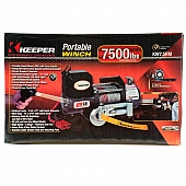 Keeper Corporation Winch 7500 Pound Portable Electric - KW75122RM