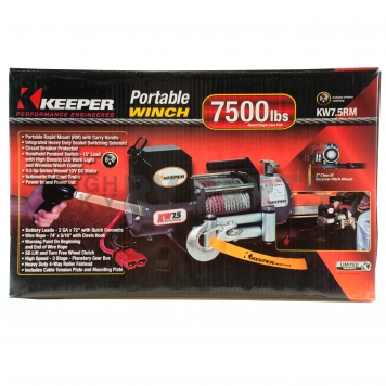 Keeper Corporation Winch 7500 Pound Portable Electric - KW75122RM